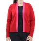 bluza tip cardigan, rosu