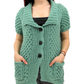 pulover tip vesta, verde, tricot