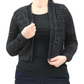 cardigan scurt, dama, negru