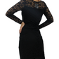 rochie cu dantela, neagra